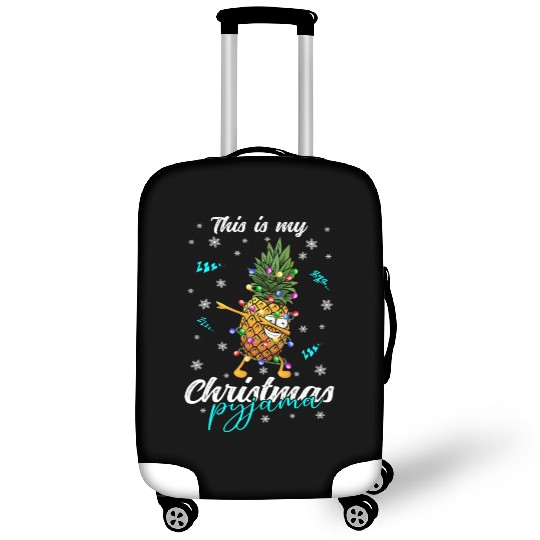 Winter Christmas Pyjama Pineapple Luggage Covers