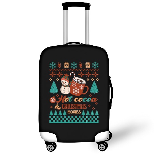 Funny Christmas Hot cocoa christmas movies Luggage Covers