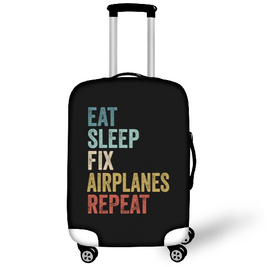 Eat Sleep Fix Airplanes Repeat Aircraft Mechanic Luggage Covers