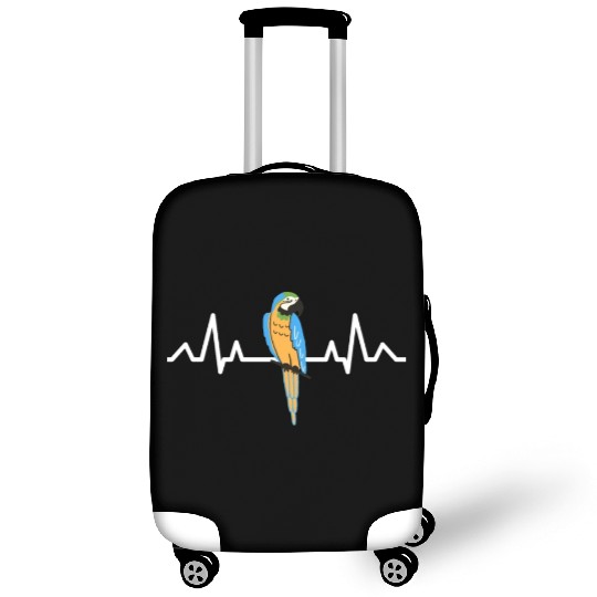 Tropical Animal Bird Ara Gift Heartbeat Parrot Luggage Covers