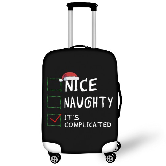 Nice Naughty It's Complicated Christmas List Santa Luggage Covers