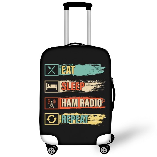 Eat sleep ham radio repeat Operator Amateur Luggage Covers