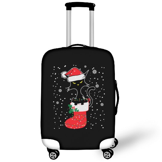 Grumpy Christmas Cat Kitten Santa Kitty Luggage Covers