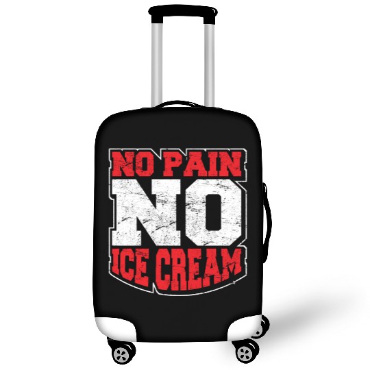 No Pain No Ice Cream Fitness Funny Gym Saying Card Luggage Covers