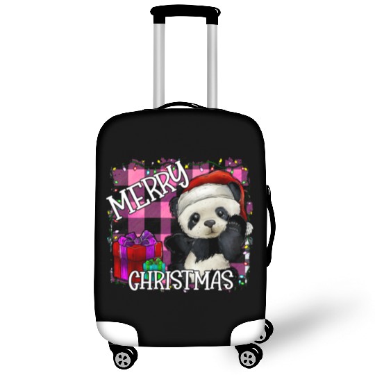 merry Christmas panda Luggage Covers