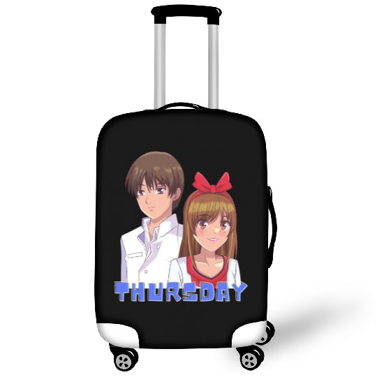 Anime Boy and Girl Day of The Week Thursday Luggage Covers