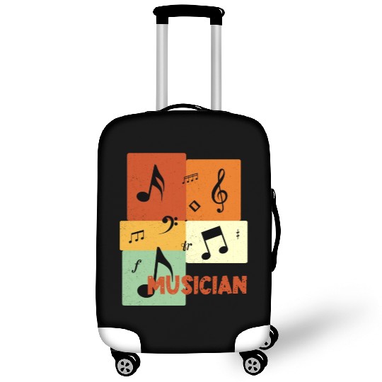 Musician Retro Vintage Distressed Squares Luggage Covers