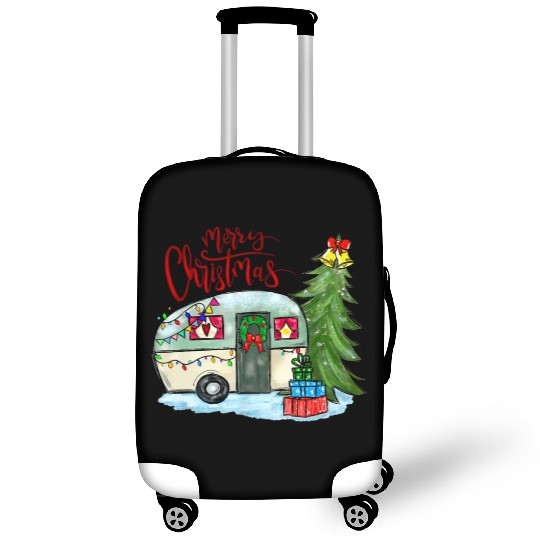 Merry Christmas Happy Camper Funny Camping Life Luggage Covers