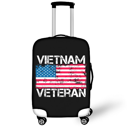 Vietnam Veteran Vintage Us Flag Military Vet Luggage Covers