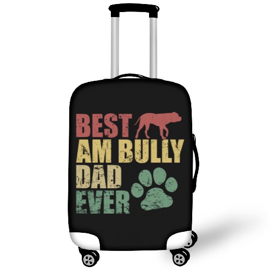Best AM Bully Dad Ever Bulldog Pet Dog Luggage Covers