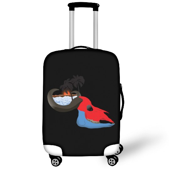 buffalo skull colorful Luggage Covers