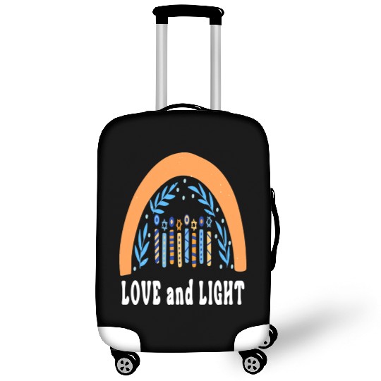 Love And Light Rainbow Hanukkah Jewish Chanukah Luggage Covers