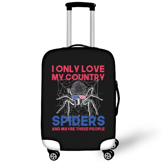 I love america and spiders and maybe three people Luggage Covers