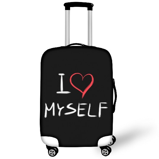i love me heart text Luggage Covers