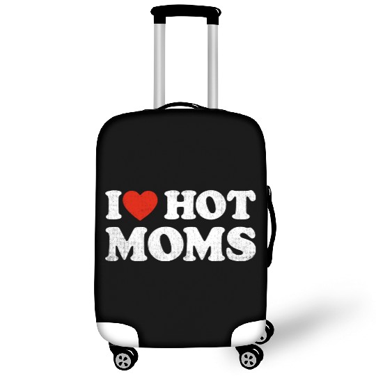 I Heart Hot Moms Y2K Adult Humor Distressed I Luggage Covers