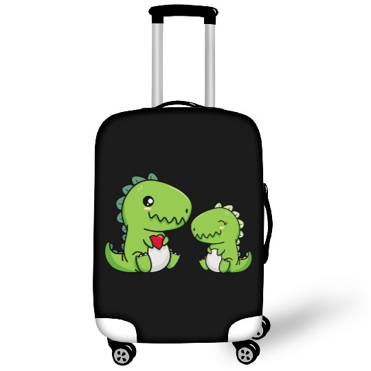 Big sister brother dino siblings boy girl heart Luggage Covers