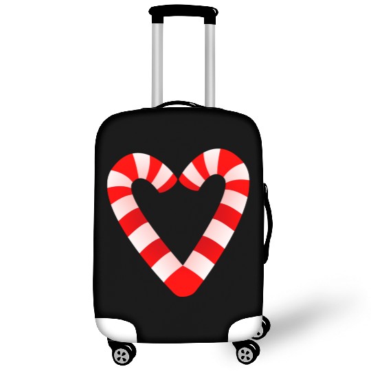 Candy Cane Hearts Luggage Covers Christmas Xmas Holidays