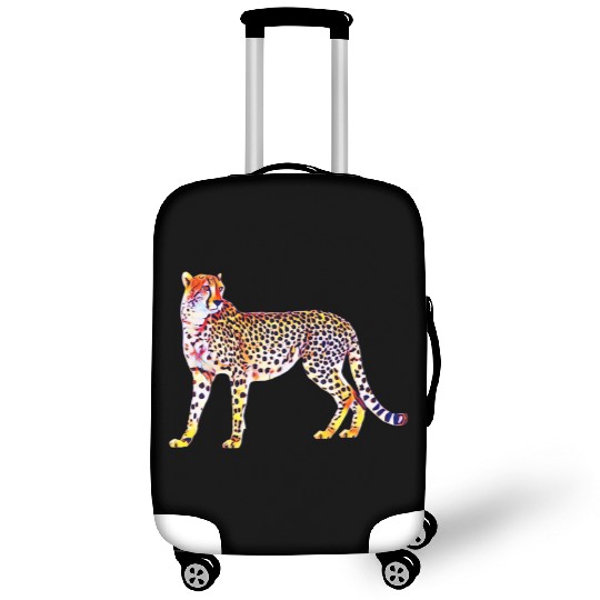 Cheetah Mother with Cubs Motif Predator Cat Animal Luggage Covers