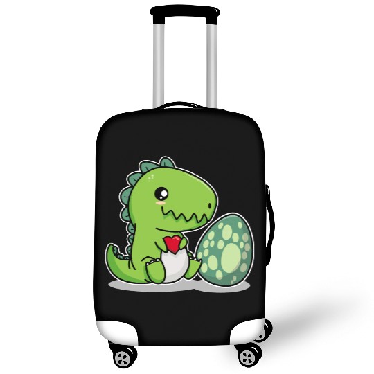 Big sister cute dino siblings boy girl heart love Luggage Covers