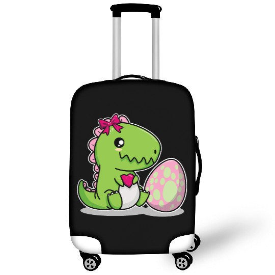 Big sister Cute dino with egg siblings boy girl Luggage Covers