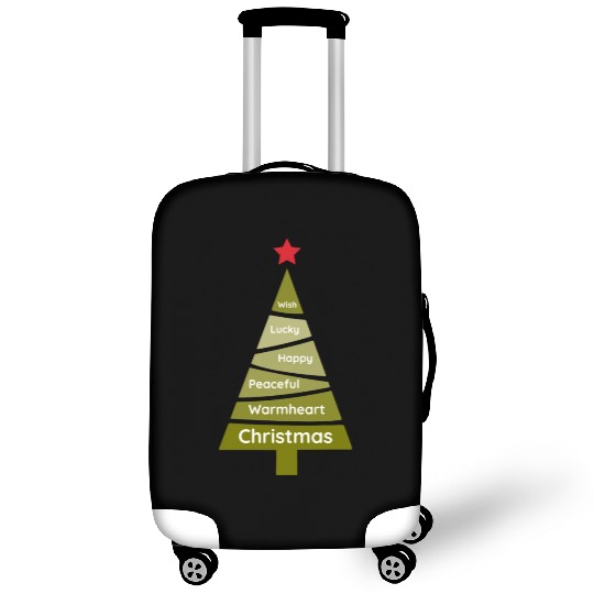 Minimalist Lime Green Christmas Pine Luggage Covers