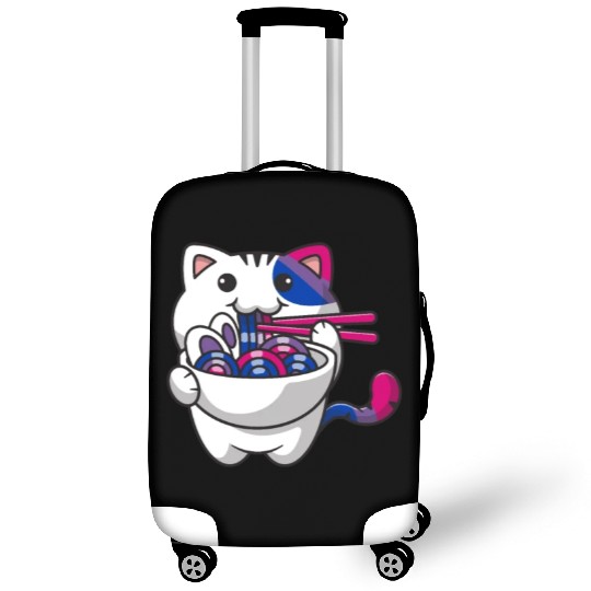 Bisexual Pride Bi Kawaii Cat Ramen Noodles Bisexua Luggage Covers