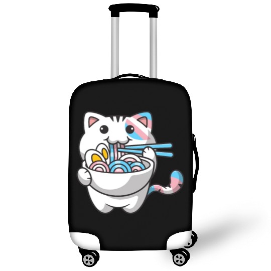 Transgender Pride Kawaii Cat Ramen Noodles Trans F Luggage Covers