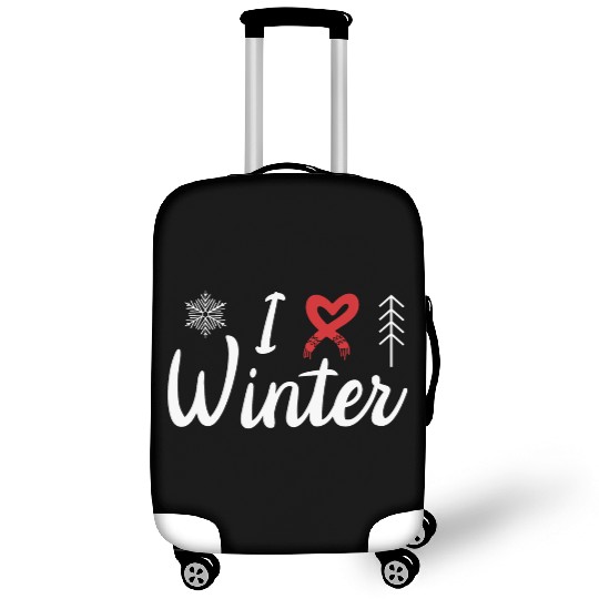I Love Winter, Snow, Cold And Snowman Luggage Covers