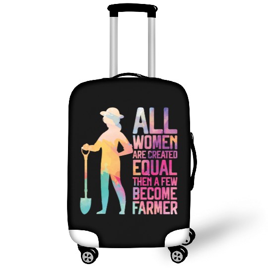 Farming Farmer Girl Female Luggage Covers