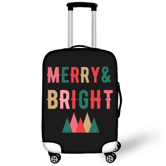 Merry and Bright retro Christmas Luggage Covers Luggage Covers