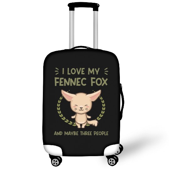 i love my fennec fox and maybe three people Luggage Covers