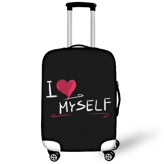 i love me heart text saying Luggage Covers