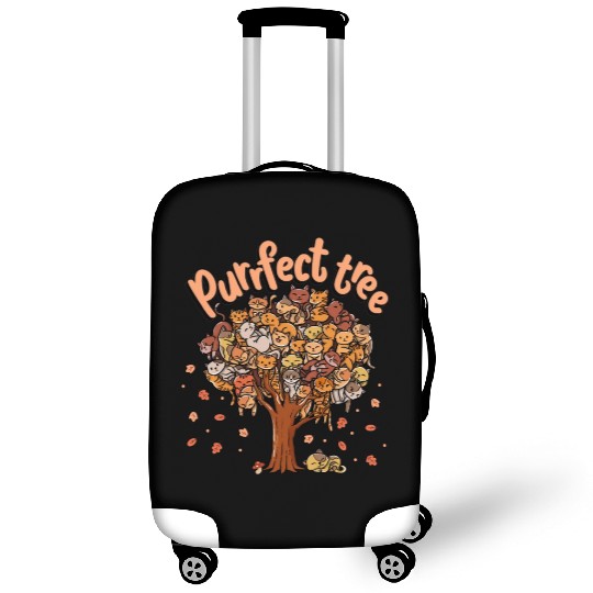 Purrfect Tree Kittens Family Of Cats Fall Season Luggage Covers