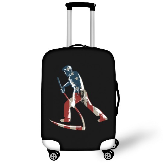 Farming Farmer American Flag Us Luggage Covers