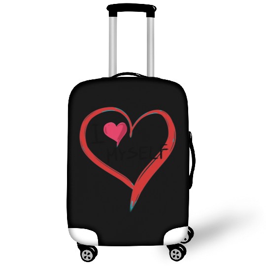 i love me heart text icon shape Luggage Covers