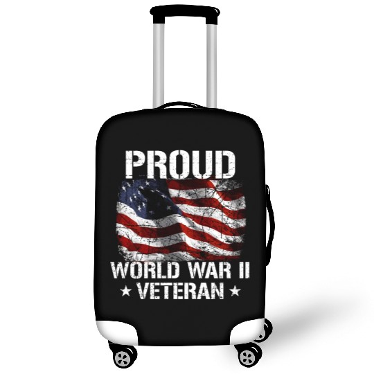 World War 2 Veteran Military Veteran USA Flag Luggage Covers