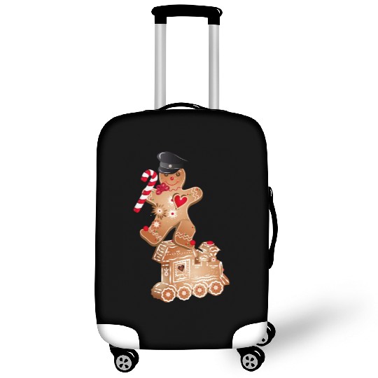 Gingerbread man as engine driver on the locomotive Luggage Covers