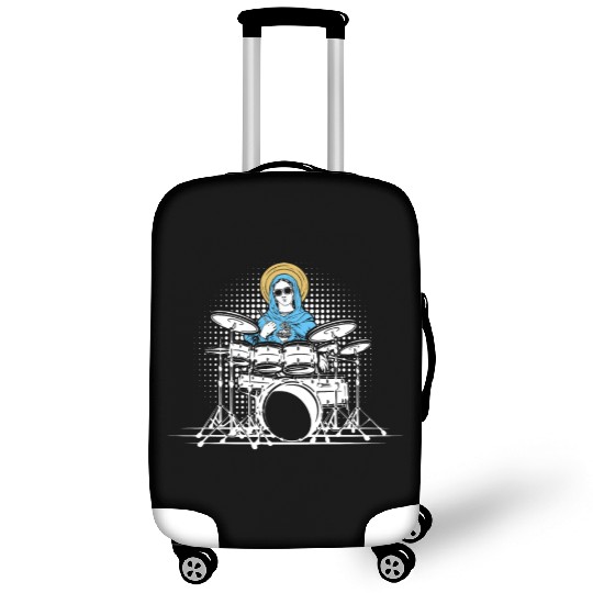 Holy Mother of Jesus Mary Playing Drums - Drums Luggage Covers