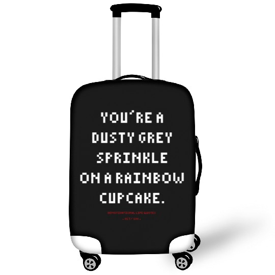 DLQ Dusty Gray Sprinkle On A Rainbow Cake Luggage Covers