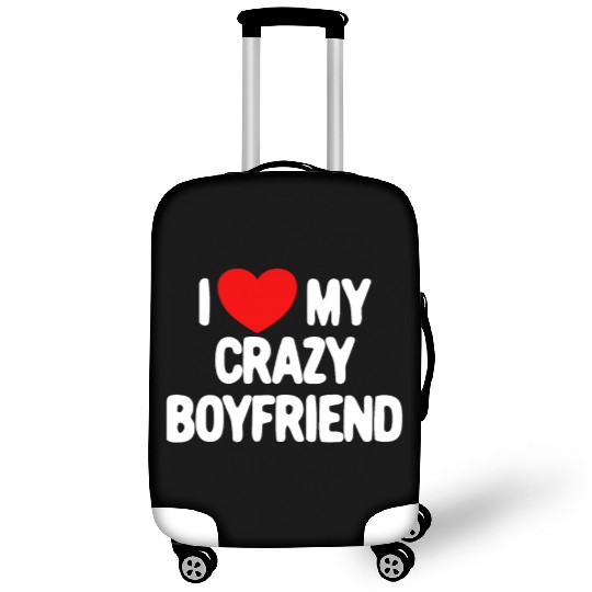 Love My Crazy Boyfriend Red Heart Crazy Boyfriend Luggage Covers