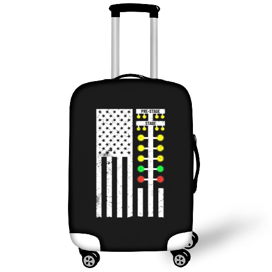 Drag Racing Flag American Drag Racer Drag Strip Luggage Covers