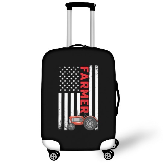 Flag with Tractor Patriotic Farmer Farming Gift Luggage Covers
