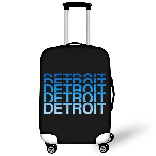 Stacked Detroit Michigan Text Luggage Covers
