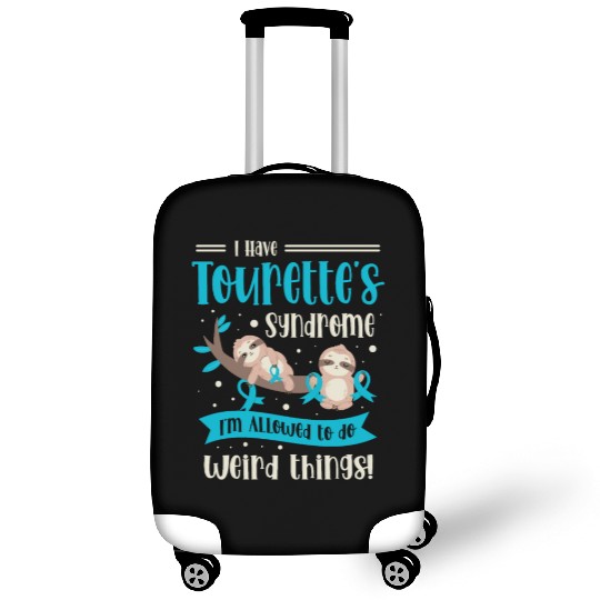 I Have Tourette's Syndrome Teal Ribbon Disability Luggage Covers