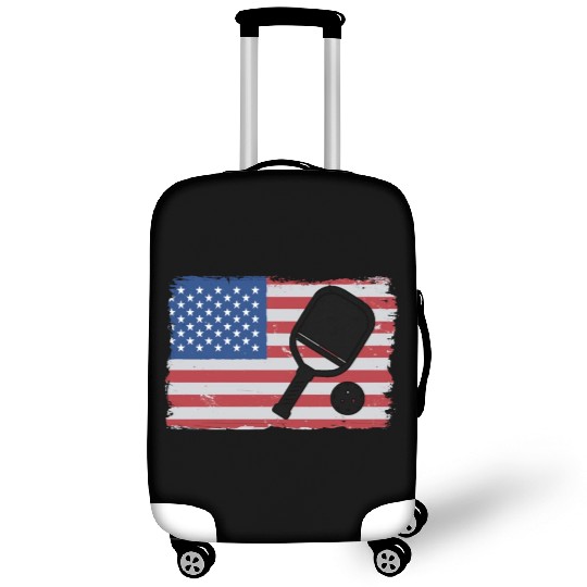 American Flag US 4th Of July Pickleball Funny Luggage Covers