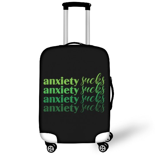 Anxiety Sucks Green Mental Health Luggage Covers