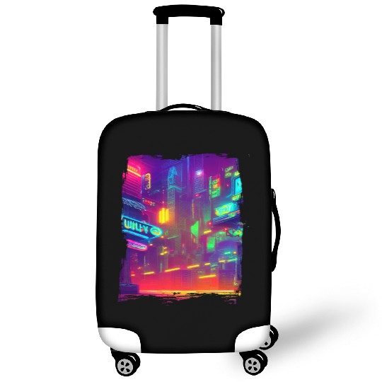 Cool Japanese World Japan Neon City Luggage Covers