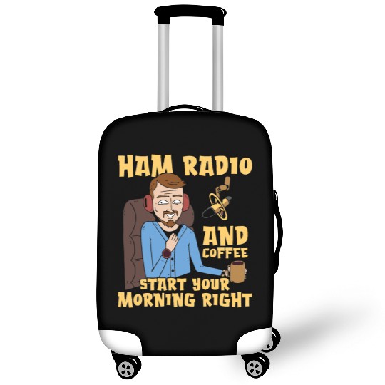 Ham Radio And Coffee Starts Amateur Radio Operator Luggage Covers