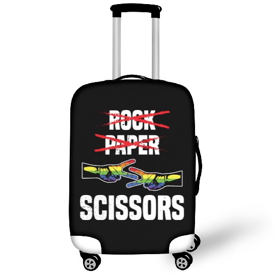 Womens Rock Paper Scissors Funny Lgbt Pride Luggage Covers