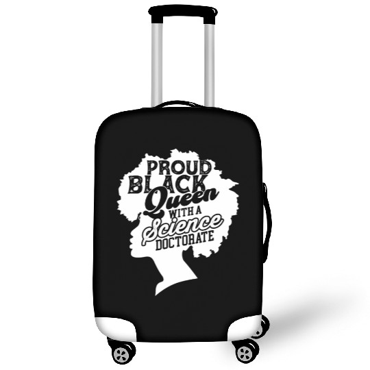 Black Queen With Science Doctorate Phd Luggage Covers
